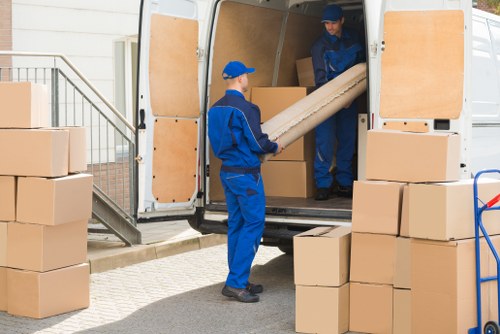 Man and van service loading furniture in Camdentown street