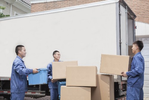 Careful loading of office equipment for removals in Camdentown