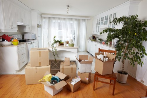 Residential furniture and boxes loaded for a Camdentown move