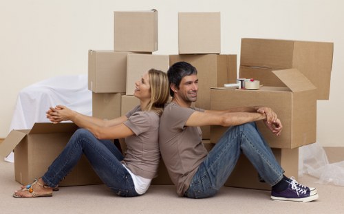 Furniture and boxes loaded into a moving truck in Camdentown