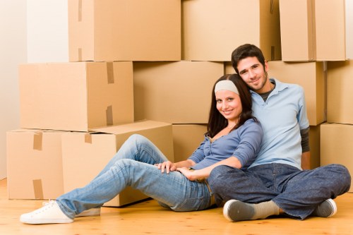 Packed boxes and furniture ready for a Camdentown home or office move