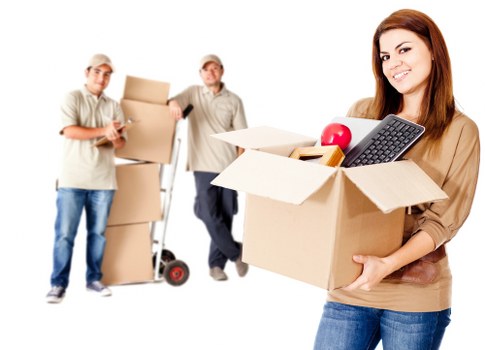 Office furniture and equipment being prepared for relocation in Camdentown