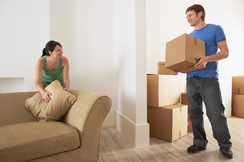 Local crew loading office furniture for pick-up in Camdentown